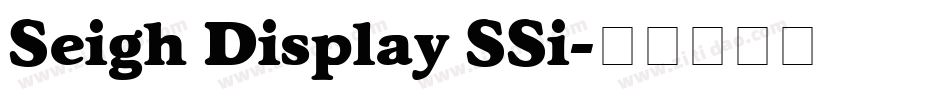 Seigh Display SSi字体转换